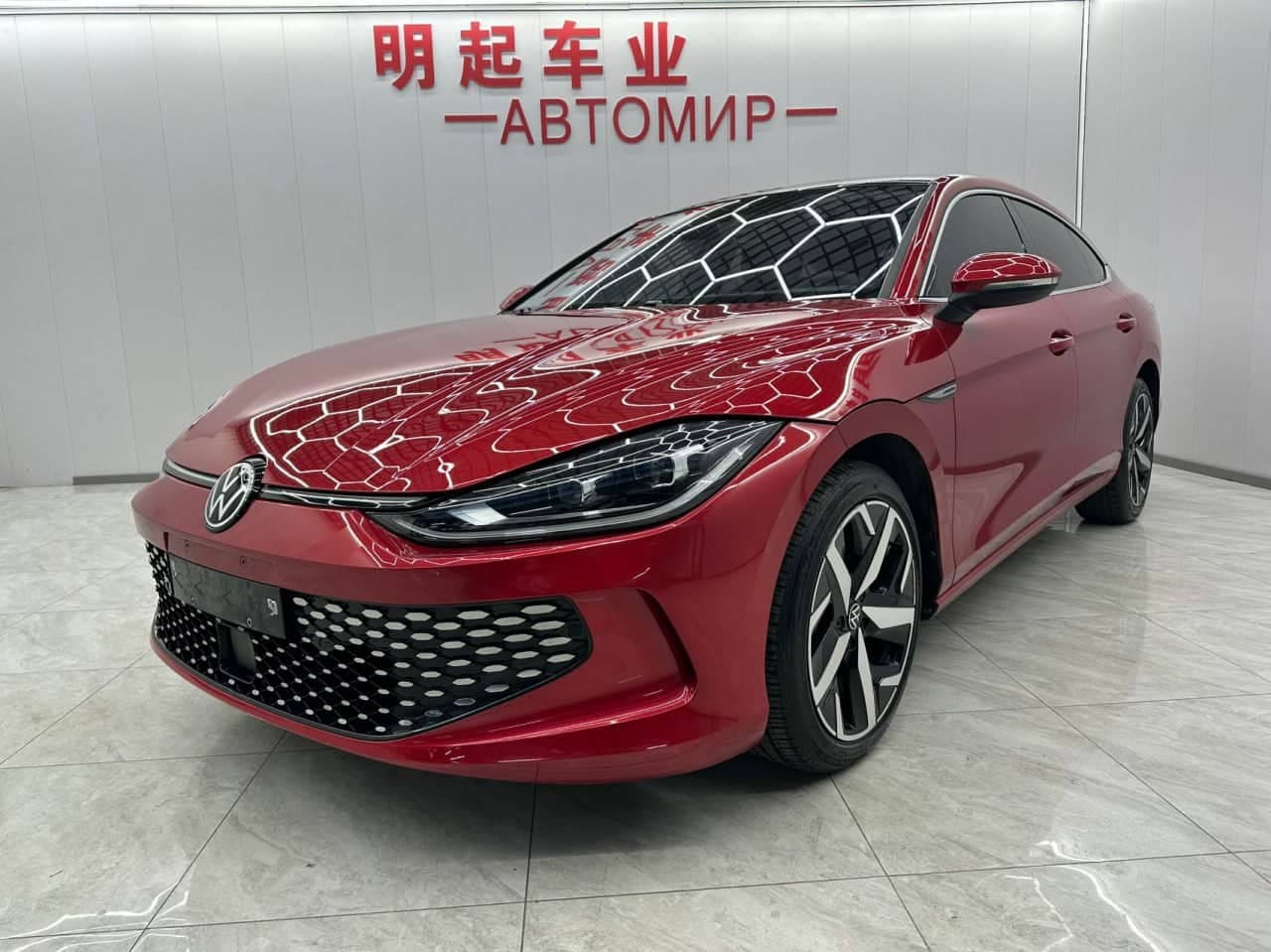 White supercar rear view