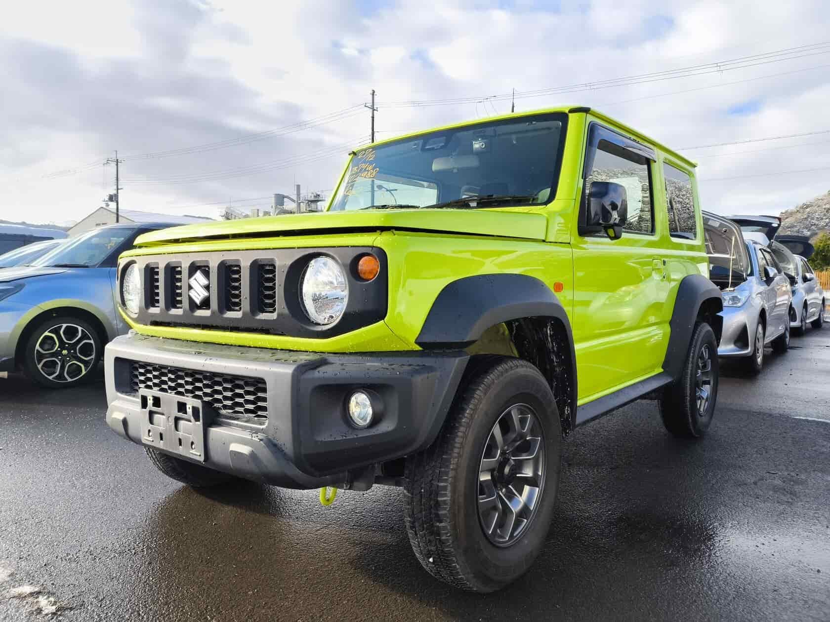 Classic muscle car at sunset